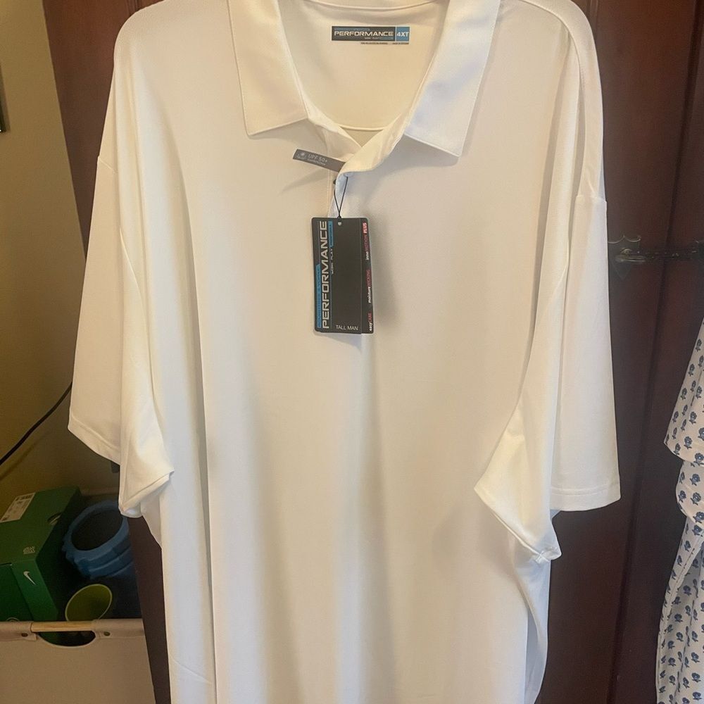 Roundtree & Yorke White Polo Shirt Classic Design 4XT